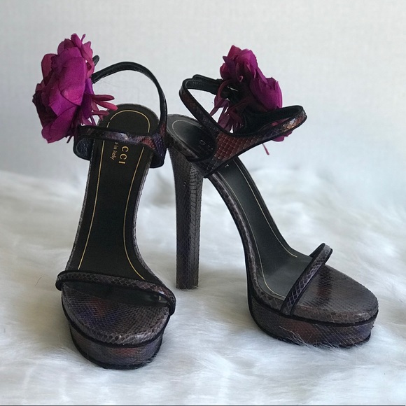 ❌SOLD❌ GUCCI SCHNEIDER PLATFORM SANDAL 37.5 - Picture 6 of 8